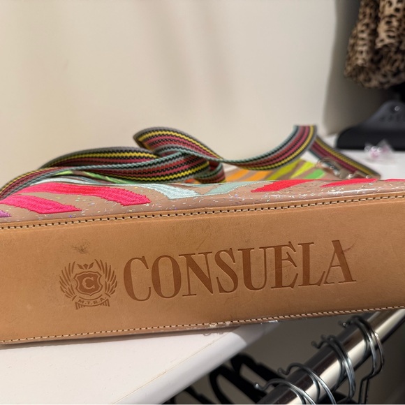 Consuela Red and Orange Chevron Crossbody Bag - Picture 6 of 6